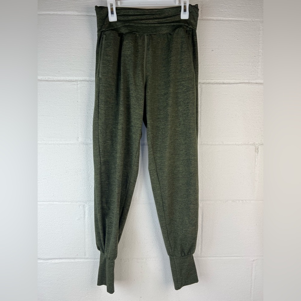 Aerie Green Foldover Waist Joggers, XS